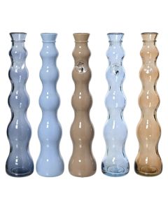 Decorative vase, glass, assorted, Dia.7xH32 cm