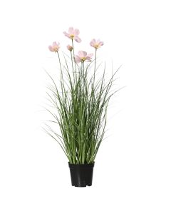 Artificial flower in pot, pvc, multicolor, Dia.20xH60 cm