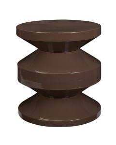 Side table, iron, dark brown, Dia.31xH33 cm