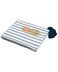 Plaid, Milly, 55% cotton, 45% polyester, multicolor, 125x150 cm