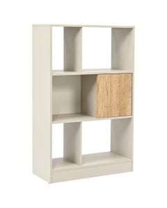 Multifunksional shelf, melamine, white/oak, 70x30xH112 cm