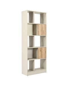 Multifunksional shelf, melamine, white/oak, 70x30xH180 cm