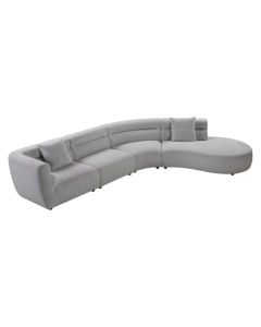 Corner sofa, right, textile upholstery, grey, 436x95xH78 cm
