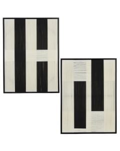 Wall decorator Tissia, polyester, white/black, 60x2.8xH80 cm