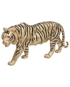 Objekt dekorues, Tiger, polirezinë, floriri, 66x14xH31 cm