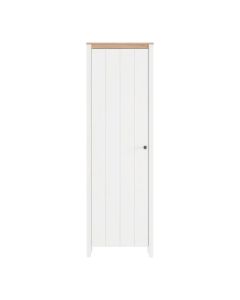 Side cabinet, Bedford, MDF and melamine, opaque white/artisan oak, 60x40xH191 cm