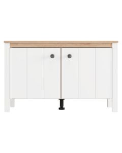 Hall unit cabinet, Bedford, MDF and melamine, opaque white/artisan oak, 85.5x40xH53.5 cm