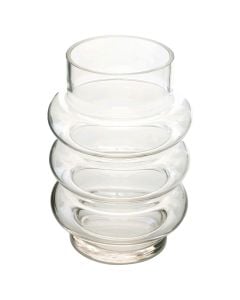 Decorative vase, Clotilde, glass, clear, Dia.14xH20.5 cm