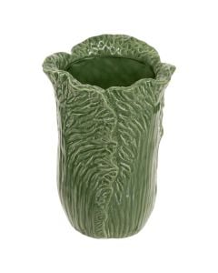 Decorative vase, Lisiere, dolomite, green, 13.5x13.3xH20 cm
