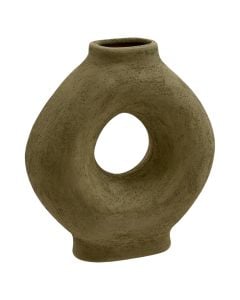 Decorative vaswe, Brea, dolomite, green, 30.5x11xH33.5 cm