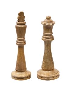 Objekt dekorues, Chess Piece, druri, bezhë, Dia.12.5xH40 cm