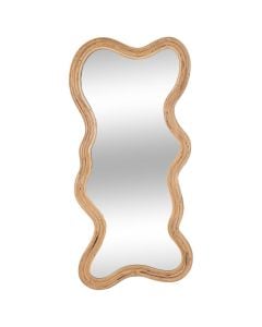 Decorative mirror, Maggie, wooden frame, beige, 86x2.2xH179.5 cm