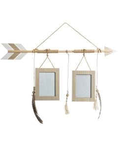 Kornizë foto, mdf/jutë, bezhë, 57.5x1.1xH35 cm