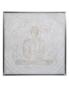 Kanavacë, Buda, polistiren/mdf, argjend, 78x78 cm