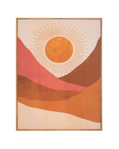 Printed painting, Soleil, polyester/mdf, colorful, 58x2.6xH78 cm