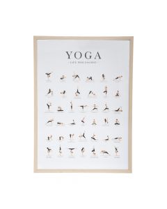 Kornizë posteri, Yoga, Mdf/xham, e bardhë, 52x1.5xH72.6cm