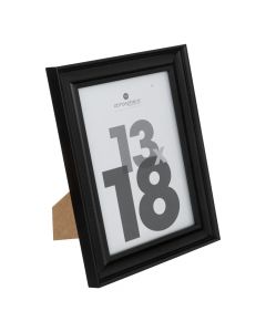 Photo frame, plastic, Mae, black, 13xH18 cm