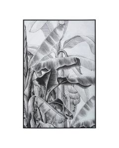Kanavacë e printuar, Holly, metal/mdf, bardh/e zi, 78xH118 cm