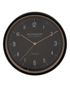 Wall clock, Sven, plastic, black, Ø29 cm