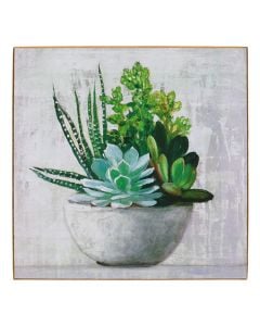 Printed picture ''Flowers'', colorful, 34 x 34 cm