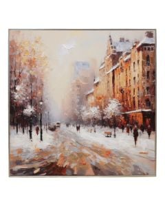 Picture ''City'', kornizë MDF, colorful, 80 x 80 cm