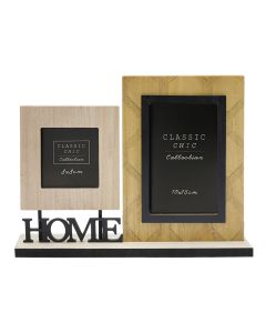 Kornizë foto, dru/xham, kafe/e zezë, 30x6.5xH21.5 cm