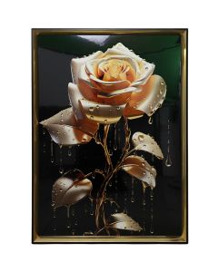 Printed picture, Rose, mdf frame, multicolor, 50xH70 cm