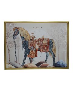 Printed picture, Horse, mdf frame, multicolor, 60xH80 cm