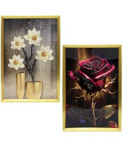 Printed picture, Rose, mdf frame, multicolor, 40xH60 cm