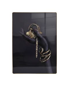 Printed picture, mdf frame, black/gold, 50xH70 cm