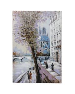 Picture, "The city", in canvas, colorful, 60x90 cm