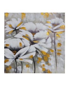 Picture, "Flowers", in canvas, colorful, 70x70 cm