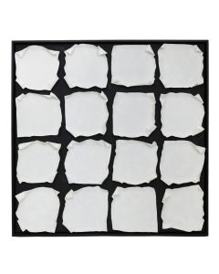 Picture, "Abstract", MDF frame, black/ white, 90x90x4.8 cm