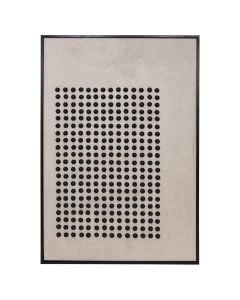 Printed picture, "Abstract", MDF frame, grey/ black, 80x120x3.5 cm