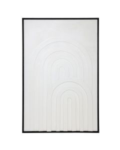 Printed picture, "Abstract", MDF frame, white, 80x120x3.5 cm