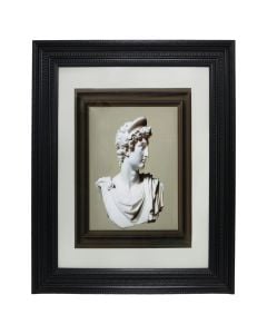 Printed picture, "Statue", MDF frame, beige/brown, 39x49 cm