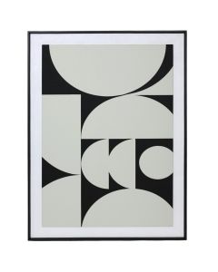 Pikturë e printuar, "Abstract", në kornizë MDF, e zezë/bezhë, 60x80 cm