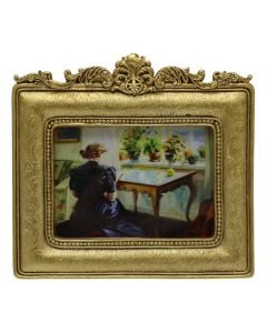 Kornizë dekorative, rezin, floriri, 11.7x11.7 cm