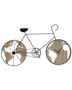 Clock, Bike, metal, brown/black, 84xH49 cm