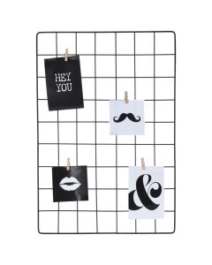 Wall rack, metal, black, 37.9x1x56 cm