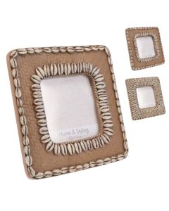 Kornizë fotosh, polirezinë, kafe, 19x20xH24 cm
