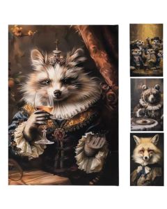 Printed painting, "Animals", MDF, colorful