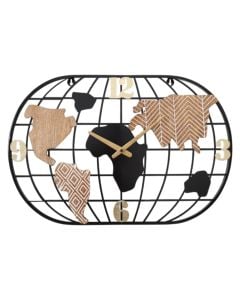 Wall clock, Infinity, metal, multicolor, 59.7x4.4xH40 cm
