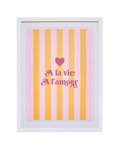 Printed frame, Amour Cheri, mdf, multicolor, 30x2.6xH40 cm