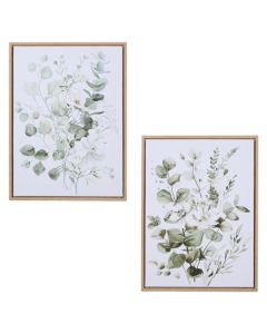 Printed frame, Eucalyptus, mdf/polyester, white/green, 30x2xH40 cm