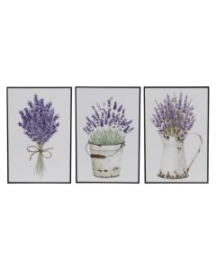 Printed frame, mdf frame, white/lilac, 20x2.5xH30 cm