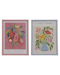 Decorative canva, mdf frame, multicolor, 30x1.6xH40 cm