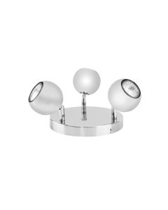 Plate 3 spot GU10 3X50W,,chrome color, bulb incl.
