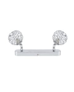Bar 2 spot G9 2X40W, chrome with aluminium shade, bulb incl.