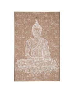 Embroided framed canvas, Shannks, MDF, brown (marron), 78x4.5xH118 cm